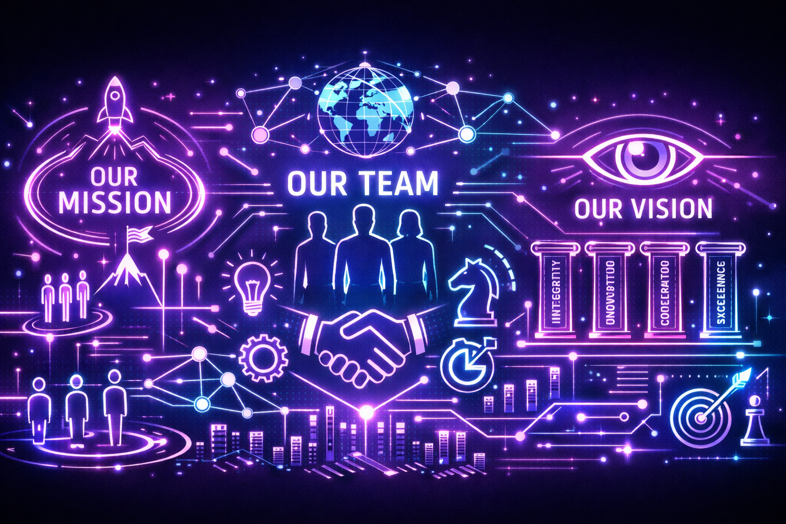 Hakkımızda sayfası neon görseli