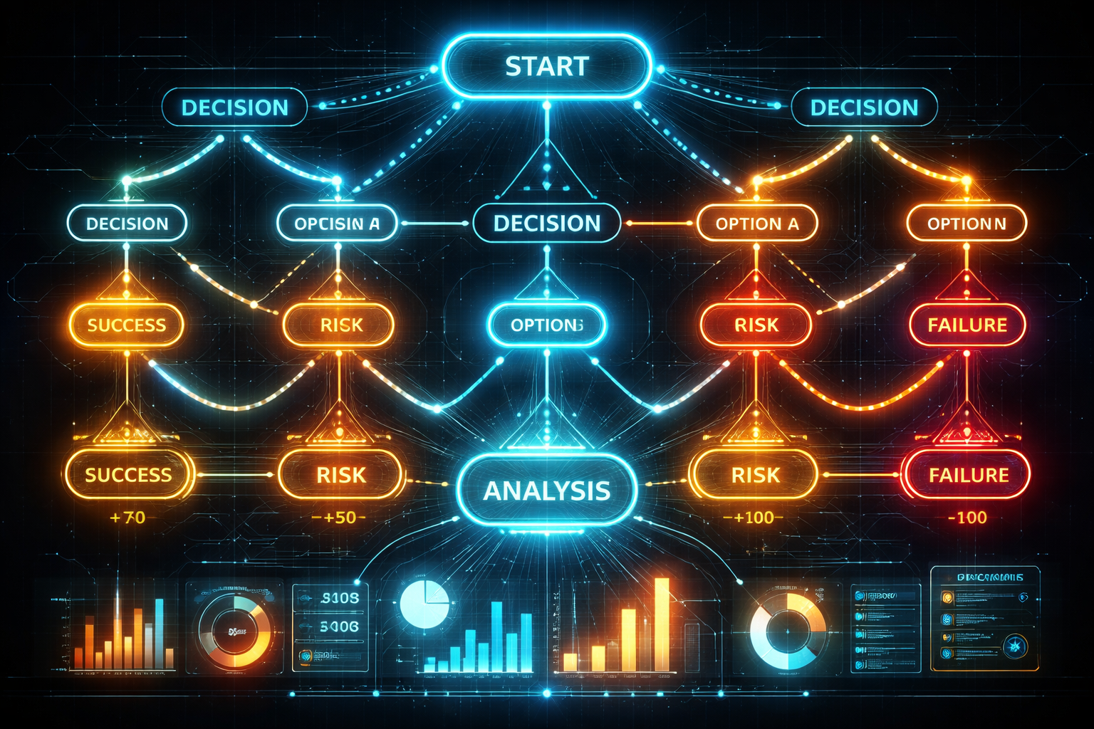 Karar analizi ve strateji değerlendirme görseli